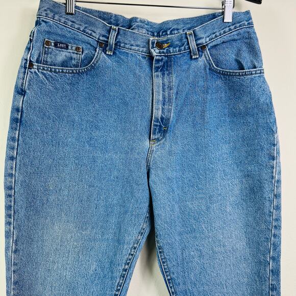 Lee Vintage Women’s 34x28 Mom Jeans 80's Blue Acid Wash Denim - Picture 2 of 10